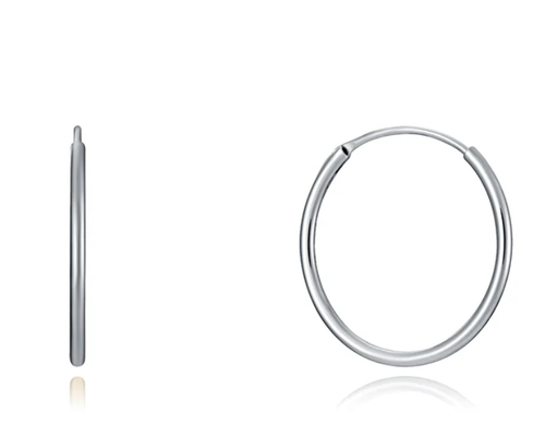 Orecchini a cerchietto in argento con charms da 10 mm in argento placcato oro 18 kt Gloss