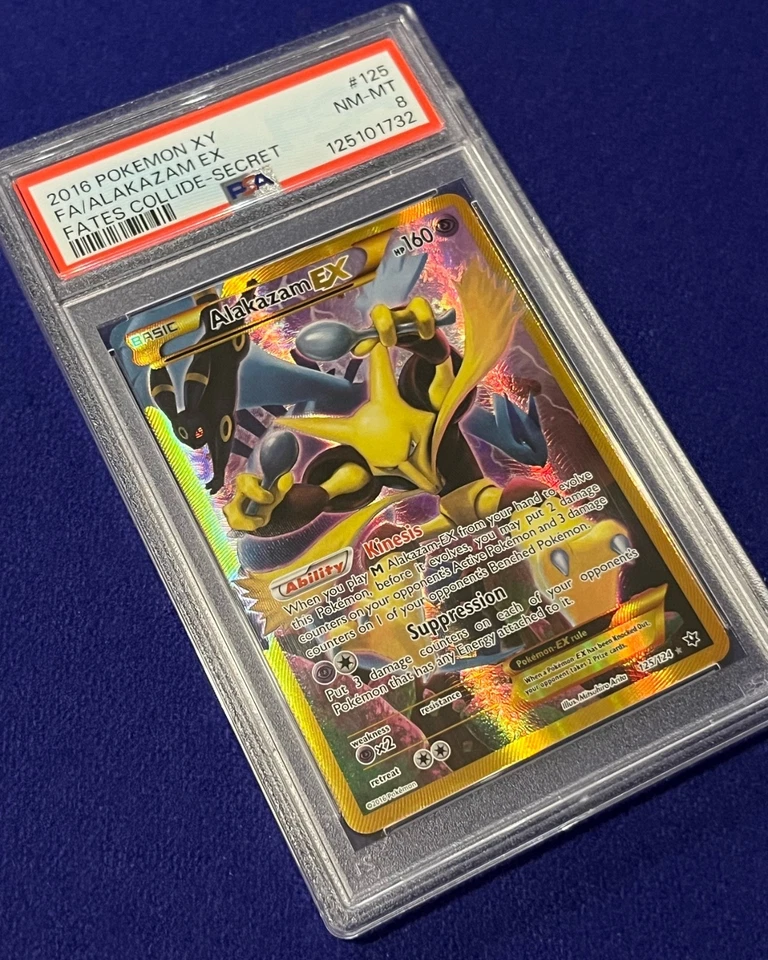 PSA 8 Alakazam EX #125 XY Fates Collide Secret 2016 Pokemon - Image 2 of 3