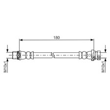 Bremsschlauch hinten links für Renault Kangoo-Grand KW0/1 | 24338882