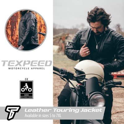 Leder Motorrad Motorrad Jacke Touring mit Original CE Rüstung Biker Thermo