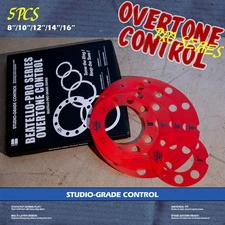 Beatello 5pcs Tone Control Rings Drumhead Mute Kit 8''/10''/12''/14''/16'' - Red