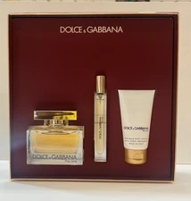 Dolce Gabbana The One 3pc Gift Set With 2.5oz + 10ml Edp Spray+1.7oz Body Lotion