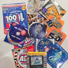 Vintage AOL Free Trial Discs Lot (13) w/ Flop...