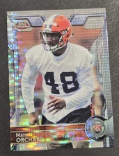 2015 Topps Chrome Mini Nate Orchard Pulsar Refractor RC #164 Cleveland Browns 