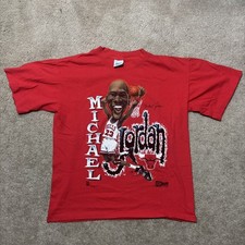 Michael Jordan Chicago Bulls Red Vintage Salem Sportswear T-shirt Single Stitch