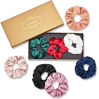 (8 StüCk) Lolalet Haargummis Seide Scrunchies FüR Damen, Premium Satin Haargummi