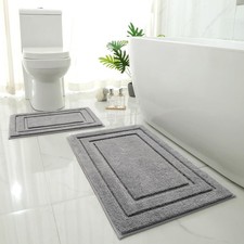 Bathroom Rugs Sets 2 Piece Super Soft  Absorbent Non Slip Microfiber Machine