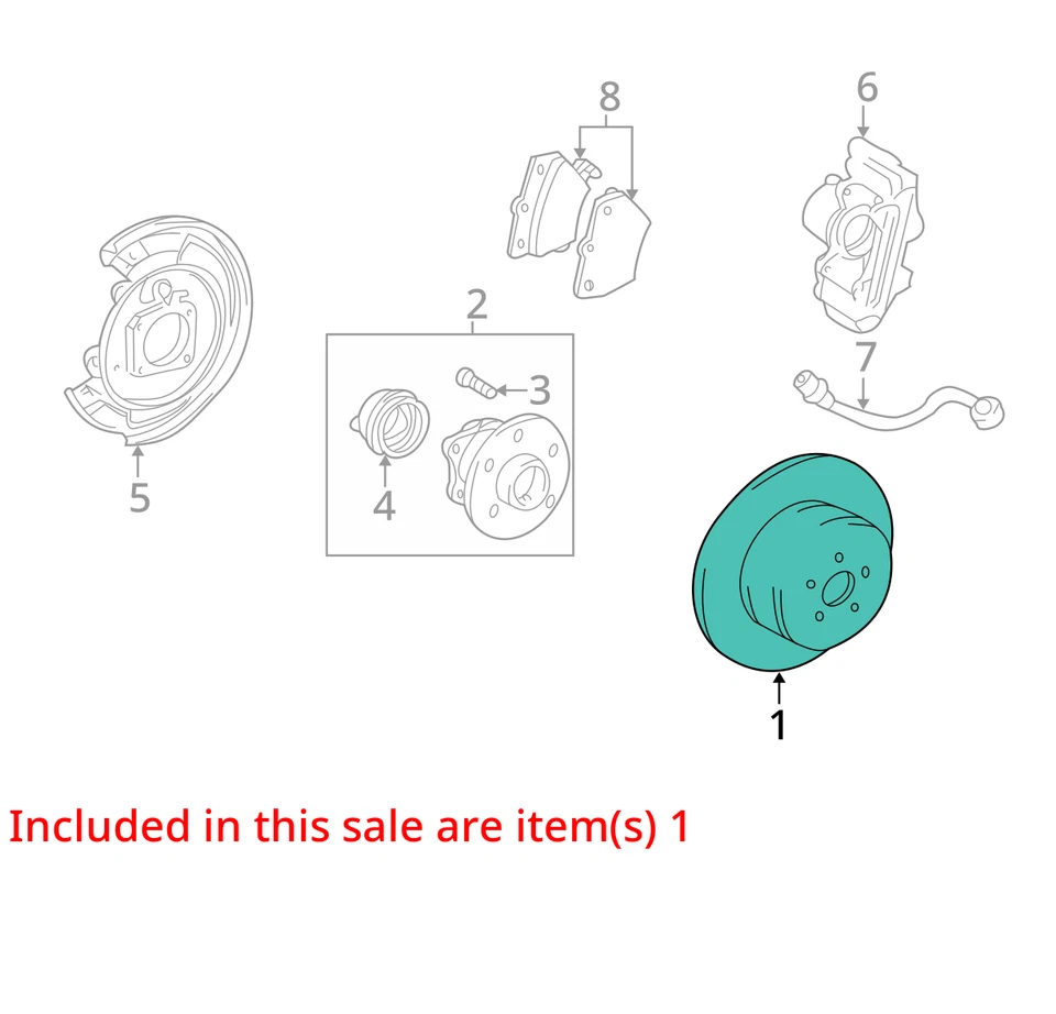 FITS 2009-2010 PONTIAC VIBE ROTOR REAR BRAKE 19184534 - NEW OEM - Image 3 of 4