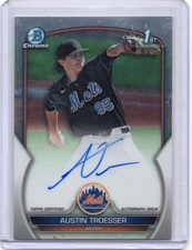 Austin Troesser 2023 Bowman Chrome Draft Prospect Autograph #CDA-ATR Mets Auto