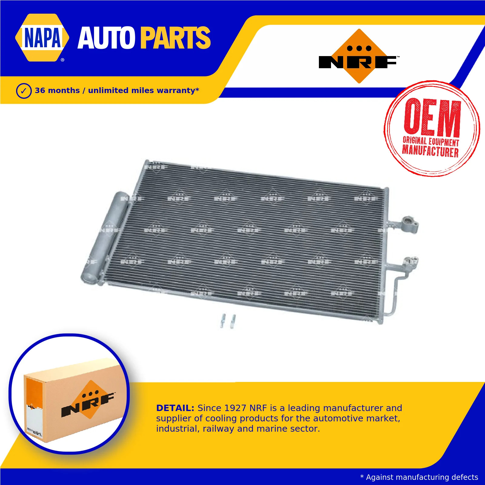 Air Con Condenser 350634 NRF AC Conditioning 31657364 Genuine Quality Guaranteed