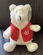 Target Exclusive Giggle Scape 7" Polar Bear Plush Stuffed Animal W/ Red Vest New
