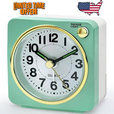 Ultra Small Battery Analog Travel Alarm Clock Retro Bedside Table Clocks for Be