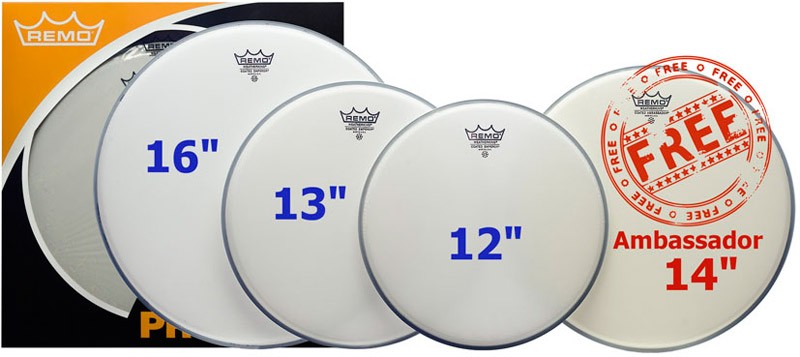Remo PP-1010-BE Coated Emperor Drum Head Pack (NEW)
