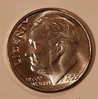1955 S Roosevelt Dime Uncirculated 90% Silver
