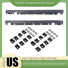 For 2007-2013 Mercedes W221 S550 S63  Side Skirt Rocker Panel Guard Molding