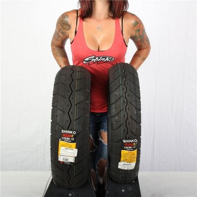 130/90V 16, 170/80V 15 SHINKO 230 TOUR MASTER FRONT & REAR TIRE KIT