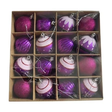 Purple Christmas Ornaments Ball Decorations, 2.4 inch Hanging Ornament for Xm...