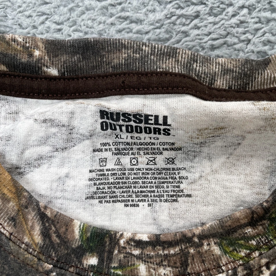 Camo Shirt Mens Extra Large Woodland Elk Hunting Camp Outdoors Nature AOP y2k 90 - Image 3 of 4