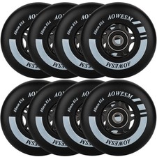 Inline Skate Wheels 80mm 76mm 72mm 85a Outdoor Indoor Black Blue Red Roller H...