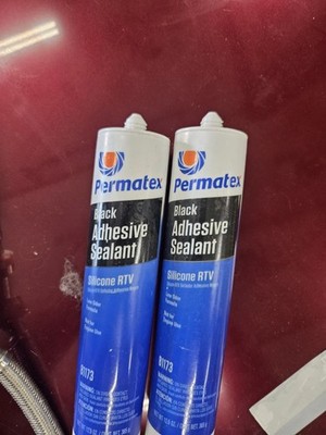 Permatex 81173 Black Silicone Adhesive Sealant, 12.9 oz 2 tubes