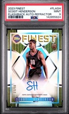 2023-24 Topps Finest #FLA-SH Scoot Henderson Flashback Auto RC Rookie #/50 PSA 9