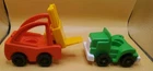 Vintage Fisher Price Little People Vehicles - Set of 2 - Forklift & Truck