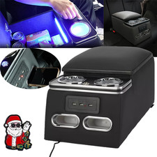 Universal Auto Hinten Speicher Armlehne box für Benz Audi BMW VW mit LED & 3 USB