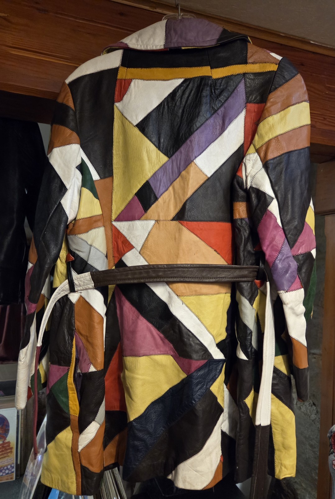 Vintage Handmade Leather Patchwork Jacket - image 5