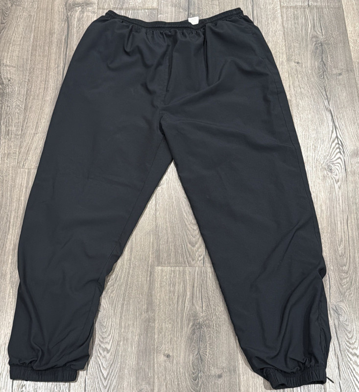Kaelin Womens 2XL Pull On Jogger Pants Black with Pockets Zipper ankle zip draw