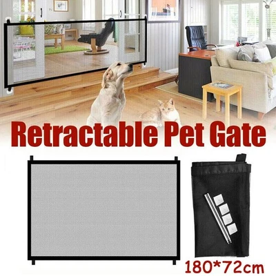 JUNHAO-SHOP Stair Gates for Dog 180x72cm Portable Mesh Dog Gates Indoor for Baby and Pets