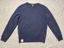 Polo Ralph Lauren Sweater Mens Medium Blue Waffle Knit Lined Crewneck Pullover
