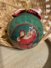 Vintage 1998 COCA COLA Santa Clause Christmas Ornament Ball 3”Coke
