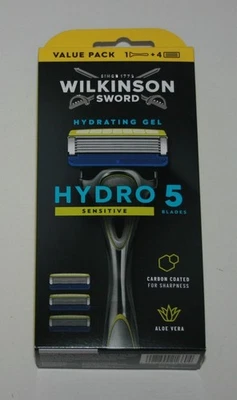 Rasierer WILKINSON SWORD HYDRO 5 SENSITIVE VALUE PACK = 1 Griffstück + 4 Klingen - Bild 1 von 4