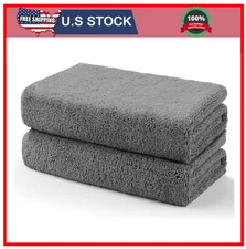 2 Pack Microfiber Towels (35X 25) Extra Large Ultra Absorbent Drying Towel