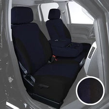 Saddleman 048212-31 Canvas 1st Row Blue w Black Custom Seat Covers