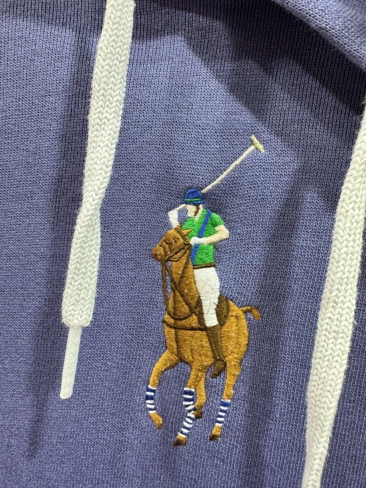 Polo Ralph Lauren Pony polar sudadera con capucha púrpura para mujer talla XS Foto 2 de 4
