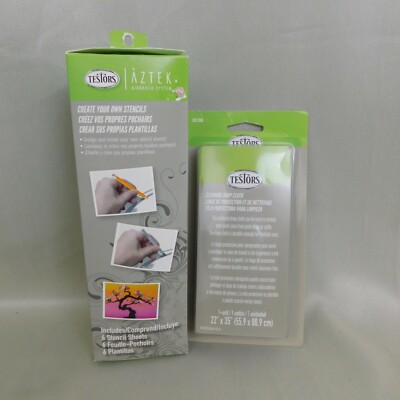 Testors Aztek Airbrush System Create A Stencil Kit & Cleaning Dropcloth #5391