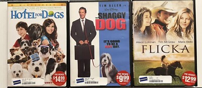 Lot of 3 Authentic Blockbuster Tag Videos w/ DVD Cases (1 Total Access Insert)