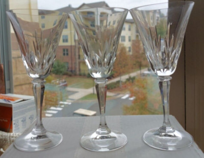 3 GORHAM CRYSTAL SERENA WINE GLASS  7 3/4''X3.5''