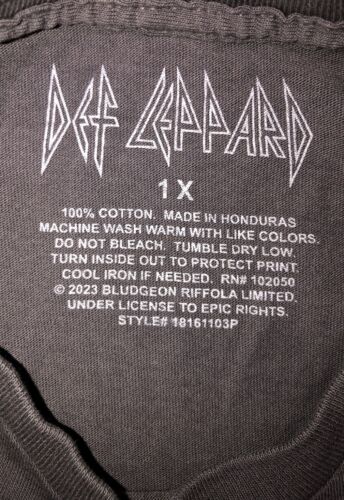 Camiseta para mujer Def Leppard Official Merch Take What You Want 1X gris NUEVA - Imagen 7 de 9