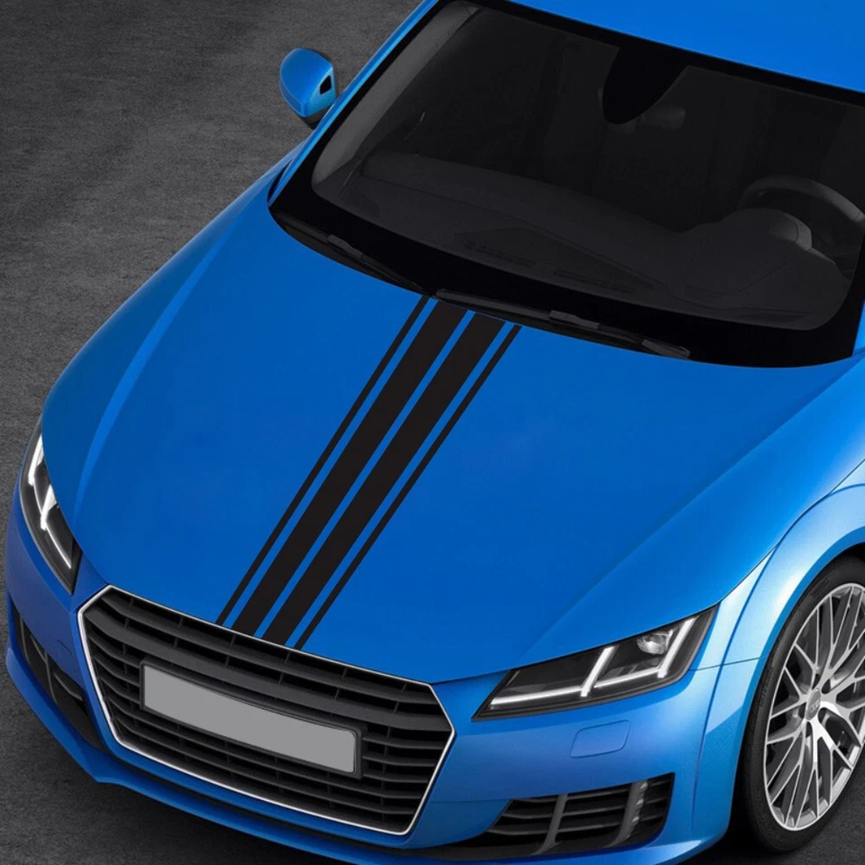 Calcomanías adhesivas de vinilo para capó de coche capó tira larga estilo gráficos carreras deportes Foto 3 de 4