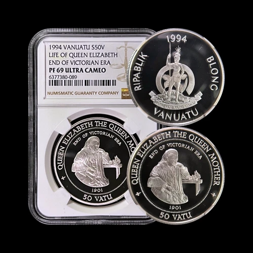 VANUATU. 1994, 50 Vatu, Silver - NGC PF69 - End of Victorian Era