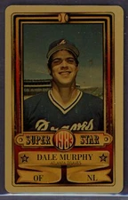 DALE MURPHY ~ 1983 Perma-Graphic Baseball Credit Cards Gold #9 (Atlanta Braves)