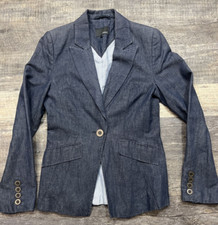 Next Tailored Fit Blazer Women's Blue Office Work Jacket Size 8