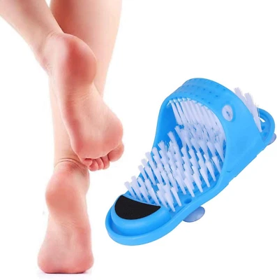 30SECOND 2 in 1 Foot Scrubber Brush Slipper Anti Slip Bath Shower Cleaner Feet Massage