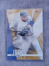 2017 Topps Finest Aaron Judge Gold 5 x 7 #2 Rookie 5/10 