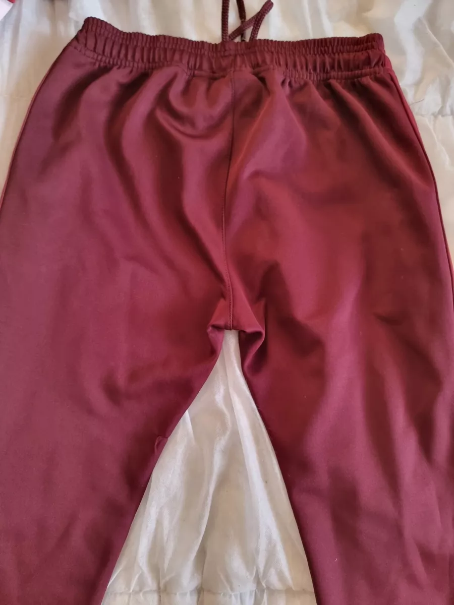 Mens Gym King Tracksuit Bottoms Wine Red Medium Great Condition Retro Style