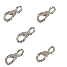 Fixed Eye Boat Snap Hook Marine Grade 316 5 Pc 5/8'' Stainless Steel Size