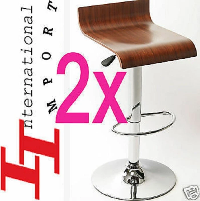 2x bar stool hardwood catering armchair sofa furniture