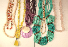 Lot of 7 Assorted Mixed Variety Short Choker Necklaces N121